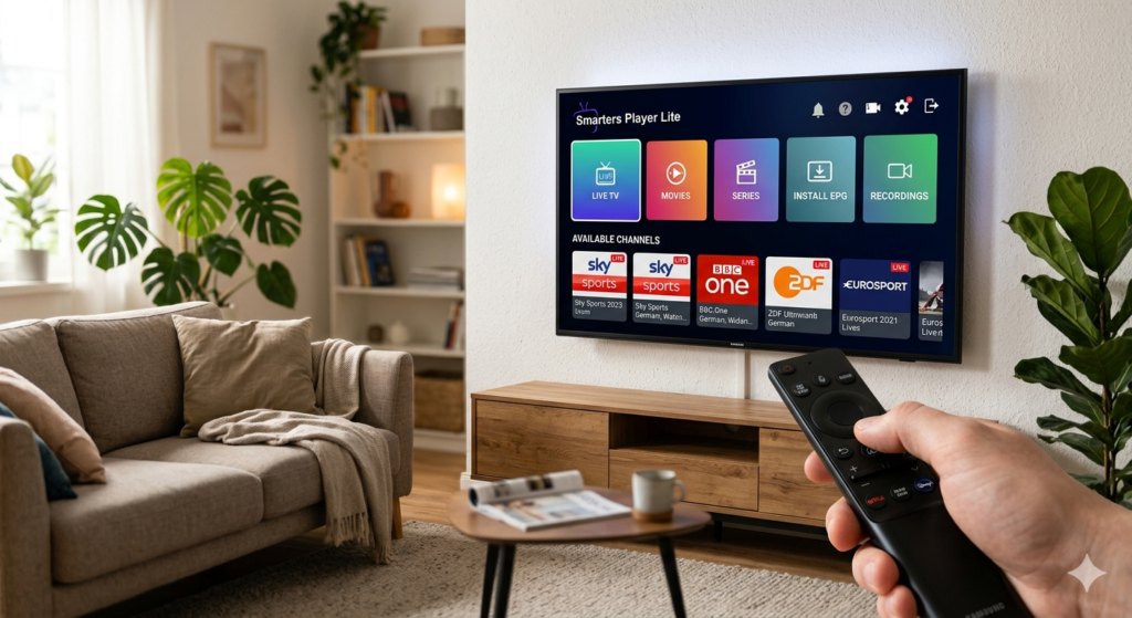 Smarters Player Lite auf dem Samsung TV