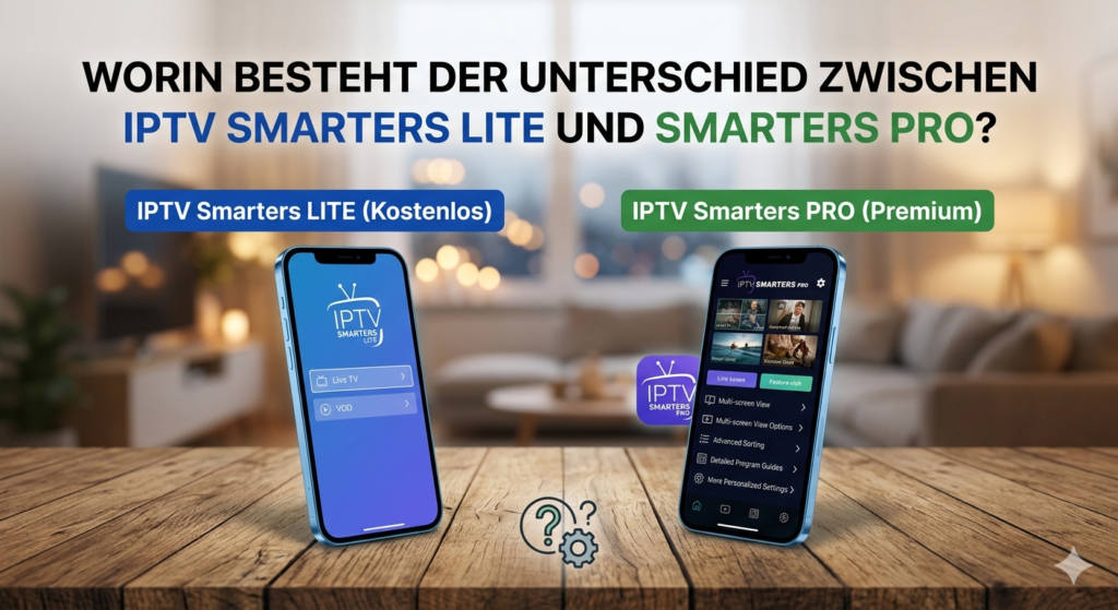 Worin besteht der Unterschied zwischen IPTV Smarters Lite und Smarters Pro